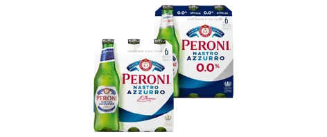 Peroni bier sixpacks