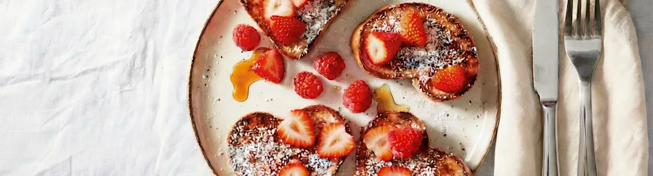 Valentijnsdag wentelteefjes met kaneel