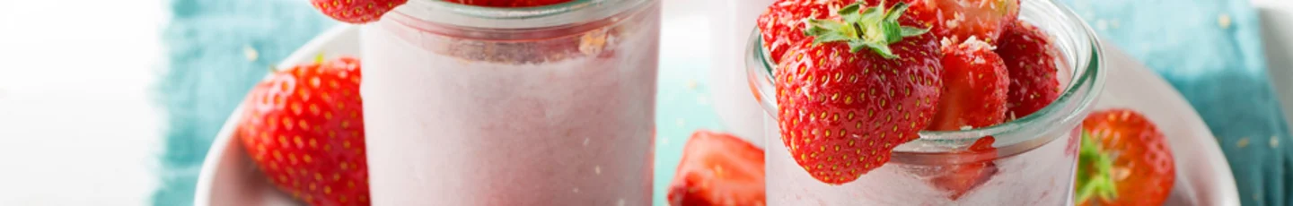 Aardbeien-kokospuddinkje