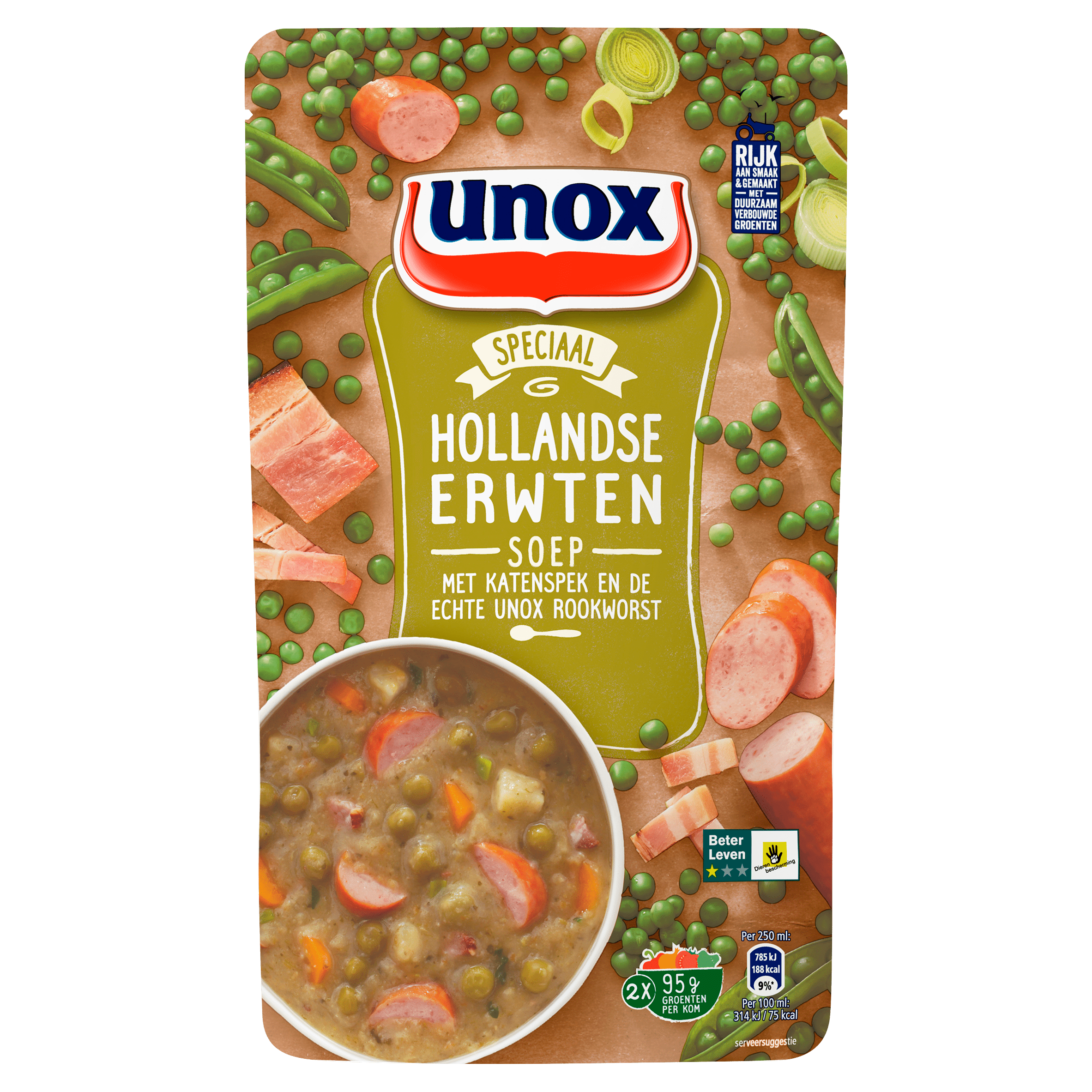 Unox Soep In Zak Erwtensoep Per Zak Ml