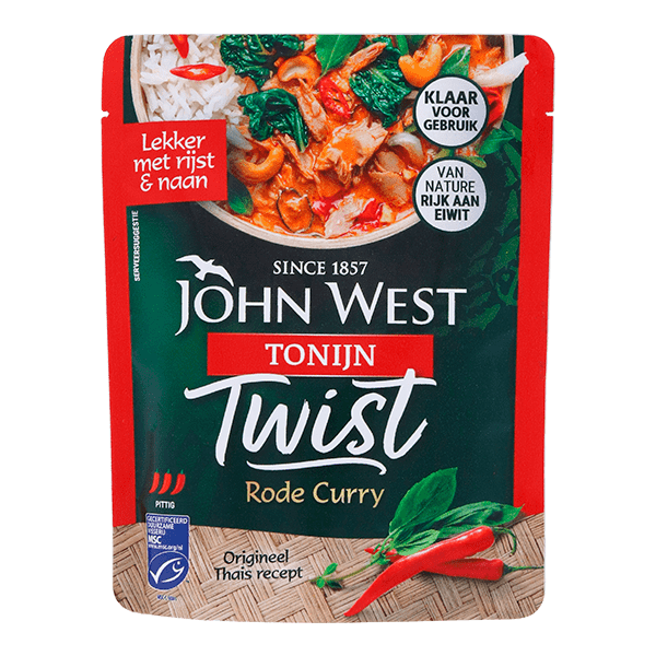 John West Twist Tonijn Rode Curry Per Stazak G