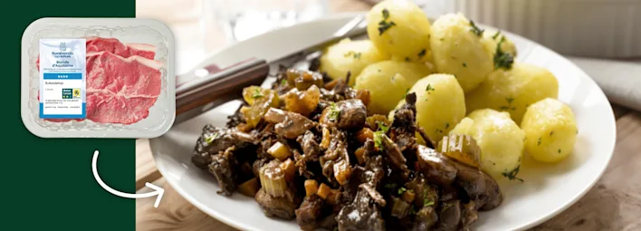 Packshot van sukadelap met een bijpassend recept.