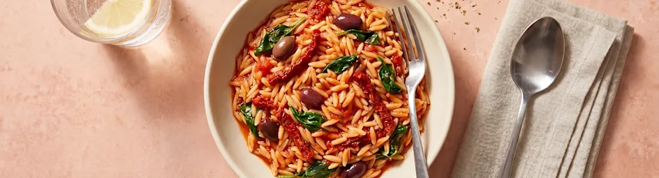 Snelle eenpans orzo