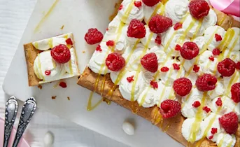 Frambozencake met mascarpone en citroen