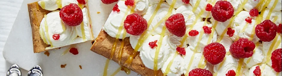 Frambozencake met mascarpone en citroen