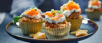 Zalmmuffins met dille