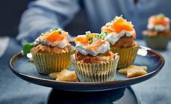 Zalmmuffins met dille