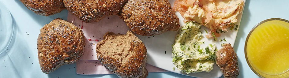 Boterplank met bloembrood