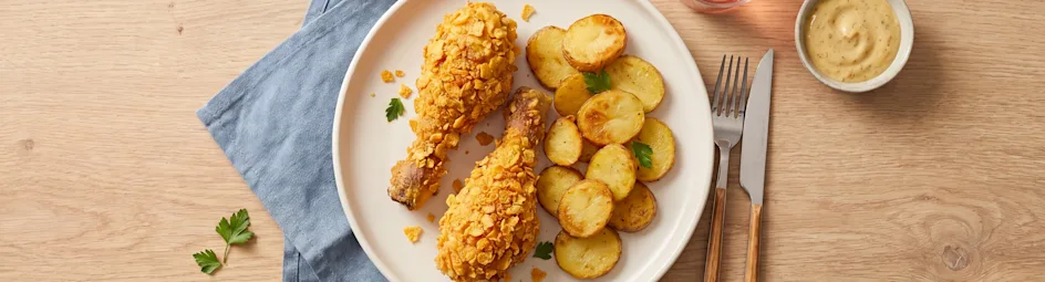 Krokante kipdrumsticks uit de airfryer