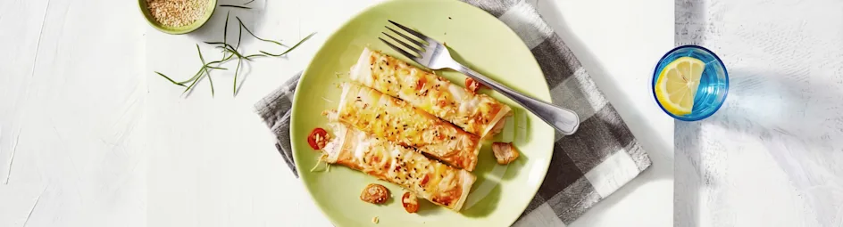 Warme fuetrolletjes met kaas