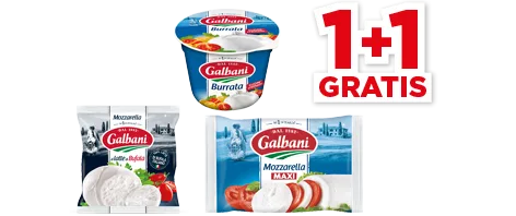 Galbani kaas 1+1 gratis