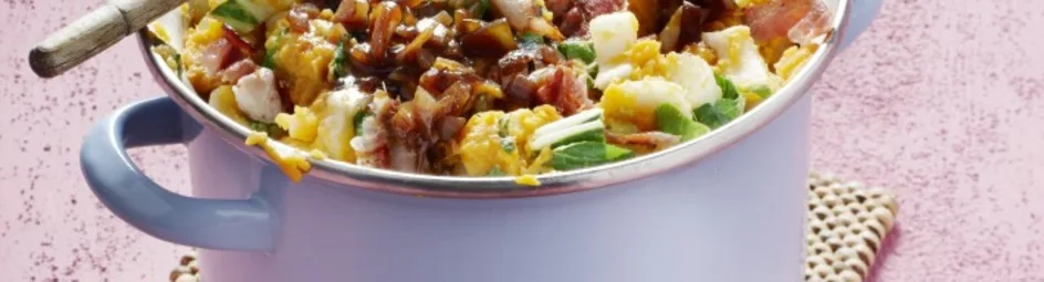 Stamppot van paksoi en zoete aardappel