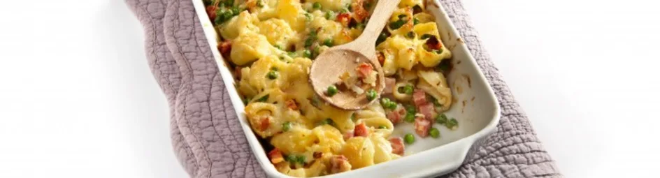 Romige pastaschotel met ham