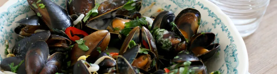 Thaise mosselen uit de wok