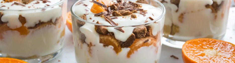 Sinttrifle (met o.a. kruidnoten, taaitaai en mandarijn)