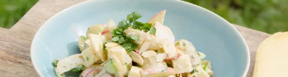 Zacht pittige aardappelsalade met graskaas