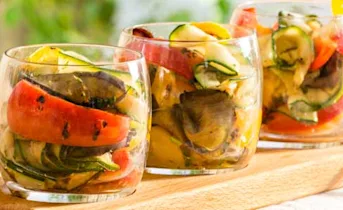 Gegrilde groenten (aubergine, courgette, paprika)