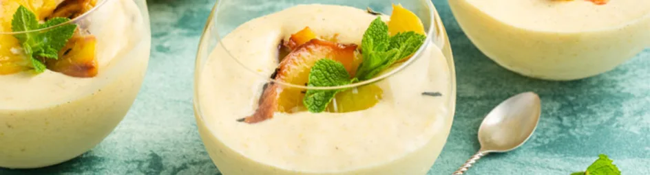 Makkelijke perzikparfait met tijm