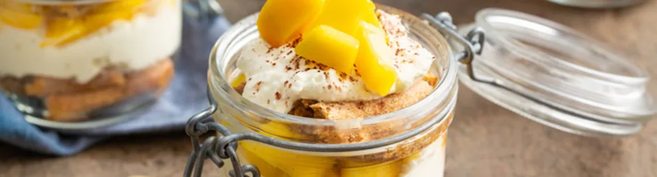 Frisse mango tiramisu