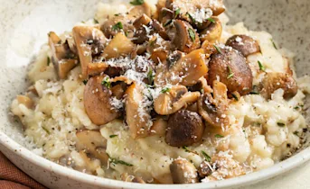 Romige champignon risotto