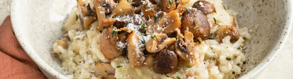 Romige champignon risotto