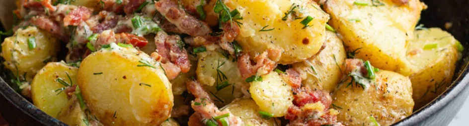 Kruidige lauwwarme aardappelsalade