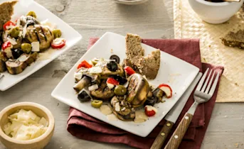 Gegrilde champignon antipasto salade