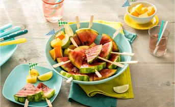 Watermeloensticks op de BBQ