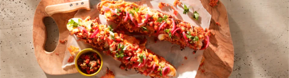 Korenlanders stokbrood pulled chicken van de BBQ