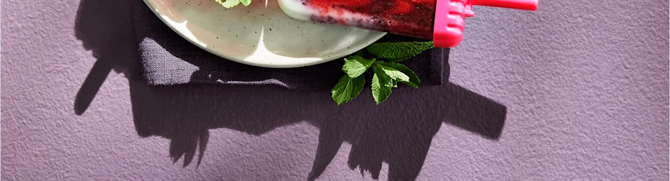 Fruitijsjes op een stokje