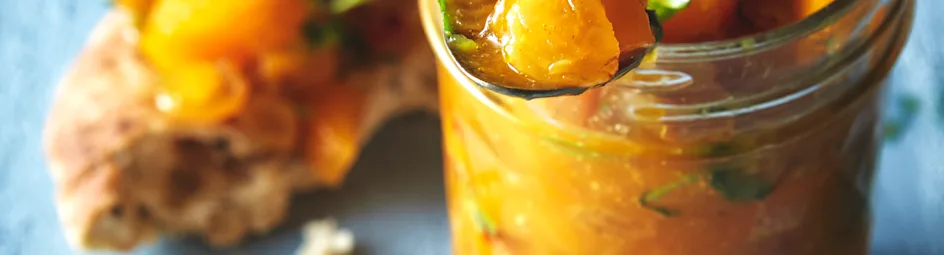 Pompoenchutney met kerrie, kokos en koriander