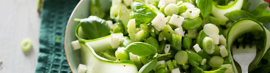 Tuinbonensalade met geitenkaas