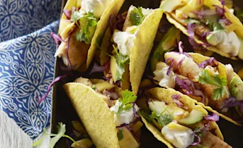Vistaco's met mango-limoensalsa