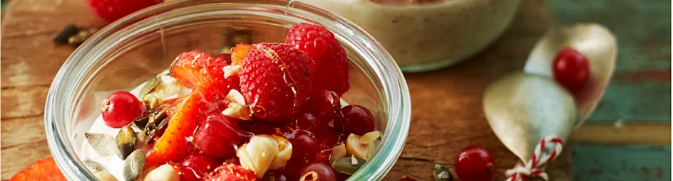 Bircher muesli met rood fruit