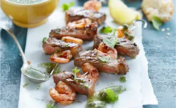 Surf & turf met salsa verde