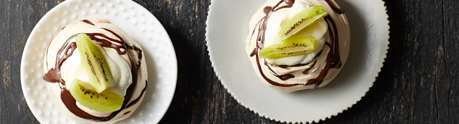 Chocoladepavlova met kiwi