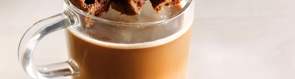 Choco-espresso met koekstick