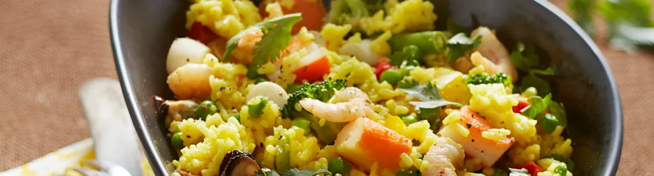 Paella met zeevruchten