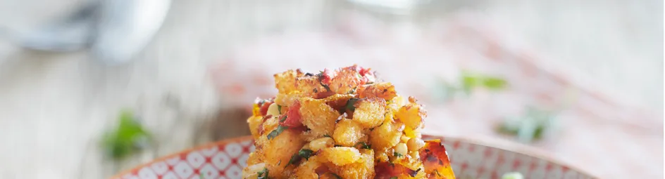 Mediterrane kabeljauw 'sandwich'