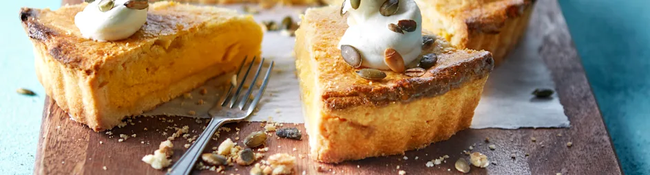 Pompoentaart met vanille en ricotta