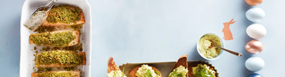 Zalm met kruidenkorst