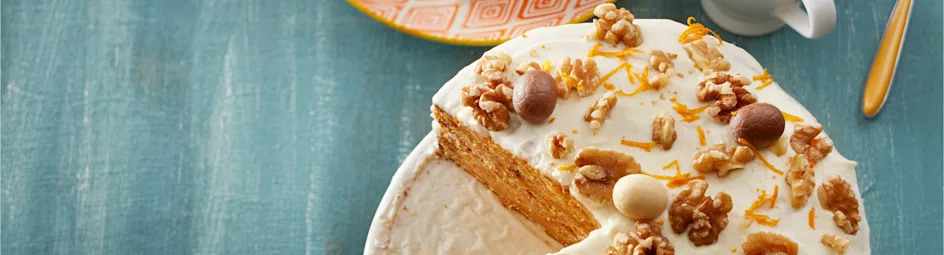 Worteltjestaart met roomkaasvulling