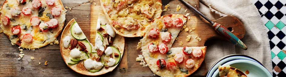 'Flatbread' met courgette en geitenkaas