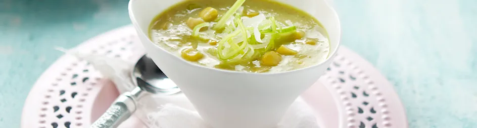 Preisoep met mais