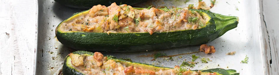 Courgette met walnoten en mozzarella