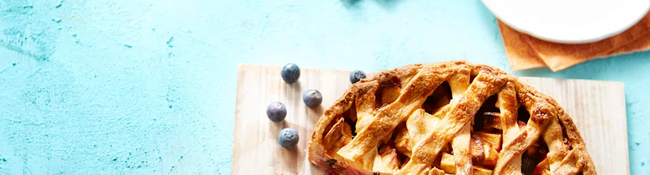 Appeltaart met blauwe bessen