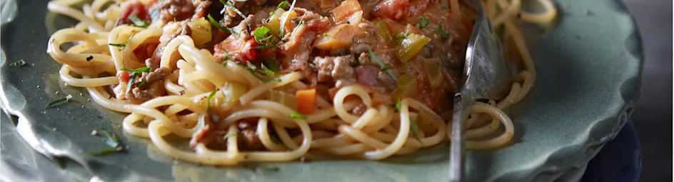 Ragù alla bolognese con spaghetti