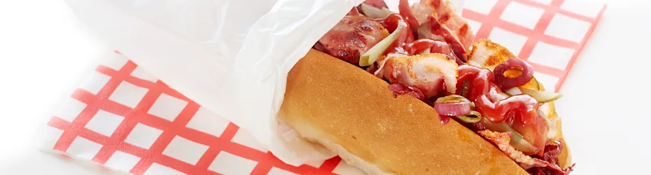 Hotdog speciaal met ketchup