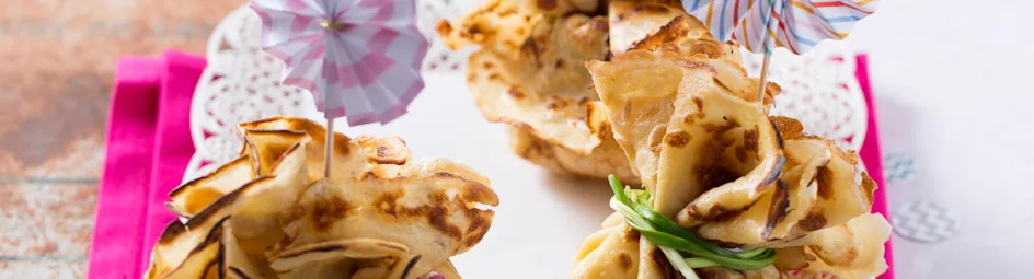 Pannenkoeken gehaktbuideltjes