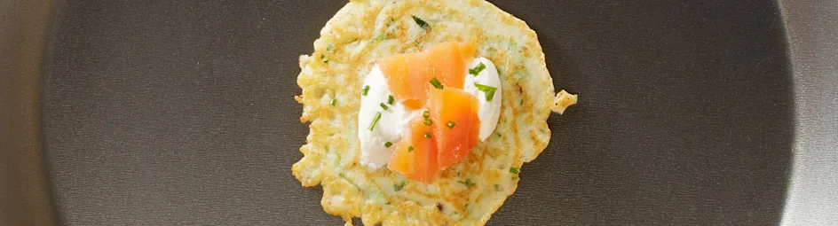 Courgettepannenkoekjes met zalmsnippers